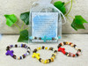 Each bracelet comes with a card in a white organza gift bag