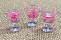 1 | Dragon fruit Pink Resin Cocktail Charms