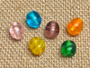 Set of 6 - 1 of each: pink, green, blue, yellow, orange, purple 11x12mm