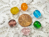 Set of 6 - 1 of each: pink, green, blue, yellow, orange, purple 11x12mm