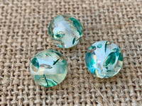 1 | Emerald Green  Speckled Resin Round Beads 10mm