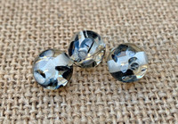 1 | Black Speckled Resin Round Beads 10mm