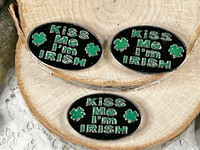 Kiss Me I'm Irish Bead or Connector Charm - 30x19x4mm 