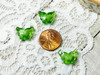 Green acrylic Butterfly in Butterfly beads 11x15x6mm with 2mm vertical beading holes
