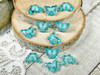 Light Blue acrylic Butterfly in Butterfly beads 11x15x6mm with 2mm vertical beading holes