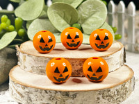 Bright orange with a smooth finish, 15x16mm with 3mm vertical beading holes
