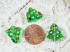 Christmas Tree Beads - 17x15x8mm - 1.2mm Vertical Holes