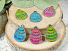 Blue, Green & Pink Enamel Charms w/ Rhinestone gems 