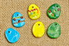 Choices of blue, yellow, or green - 16x20mm - 2mm Holes