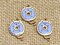 Lead & Nickel free - Kitty Cat Doughnut Charms