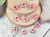 Adorable beads to add some fun and flare to patriotic or Christmas bracelets