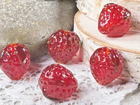 Make strawberry earrings to wear to a strawberry festival
