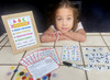 Our new kidergartner getting ready to  learn her ABC's