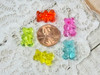 These dandy candy bear beads measure 10x15x7mm with 1mm vertical beading holes