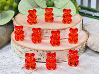 Add a red gummy bear to a Christmas Candy beaded bracelet