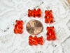 These dandy candy bear beads measure 10x15x7mm with 1mm vertical beading holes