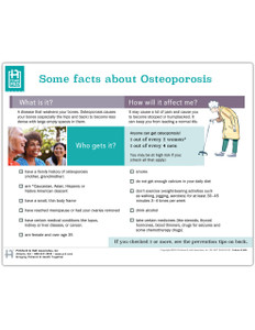 Osteoporosis Tearpad (50 sheets per pad) (260A) - front side
