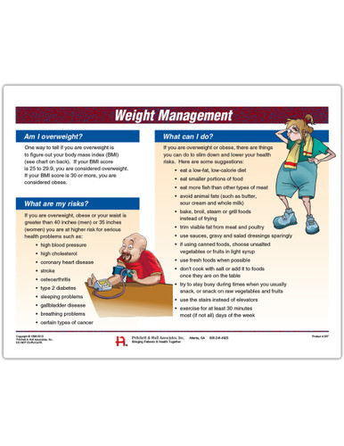Weight Management Tearpad (50 sheets per pad) (287) - front side
