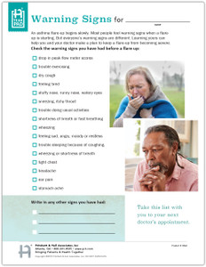 Asthma Warning Signs Tearpad (50 sheets per pad)