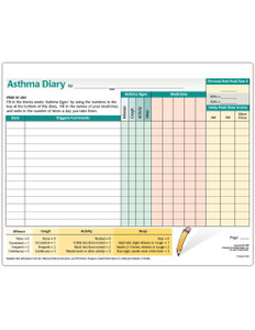 Asthma Diary Tearpad (50 sheets per pad)
