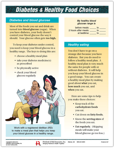 Diabetes and Food Tearpad (50 sheets per pad) (347) - front side