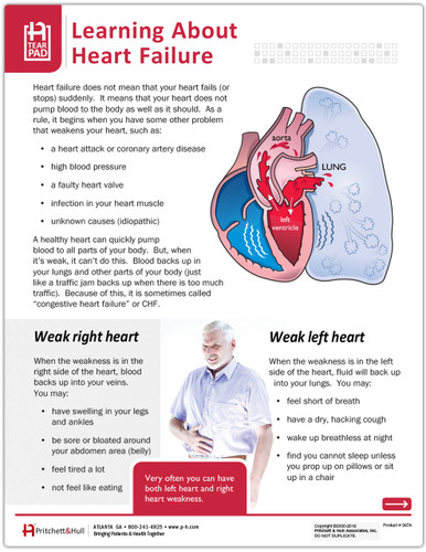 Learning About Heart Failure Tearpad (50 sheets per pad) (367A) - front side
