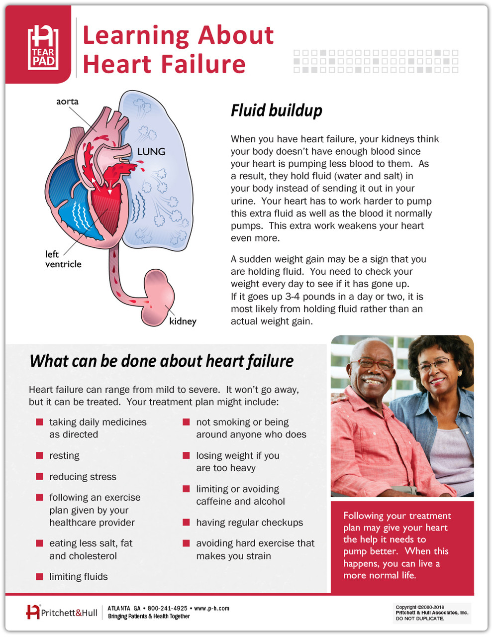 Learning About Heart Failure Tearpad (50 sheets per pad) Pritchett