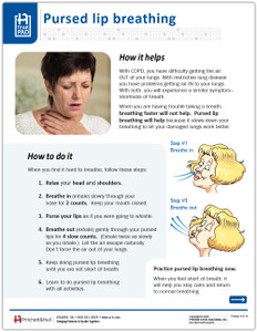 Pursed Lip Breathing Tearpad (50 sheets per pad) (371A) - front side