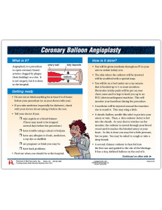 Coronary Balloon Angioplasty Tearpad (50 sheets per pad) (375) - front side