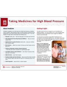 Taking Medicines for HBP Tearpad (50 sheets per pad) (381A) - front side