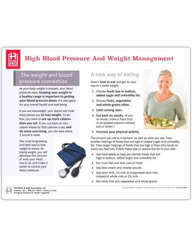 HBP and Weight Mgmt Tearpad (50 sheets per pad) (383A) - front side