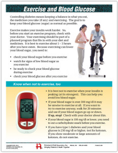 Diabetes Glucose & Exercise Tearpad (50 sheets per pad) (395) - front side
