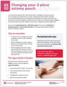 Changing Your 2-piece Ostomy Tearpad (50 sheets per pad) (436A) - front side