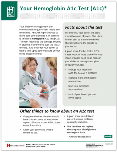 HbA1C Tests - front side