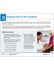 Patient Safety tearpad - front side
