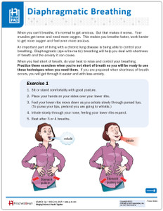 Diaphragmatic Breathing Tearpad (50 sheets per pad) (490A) - front side