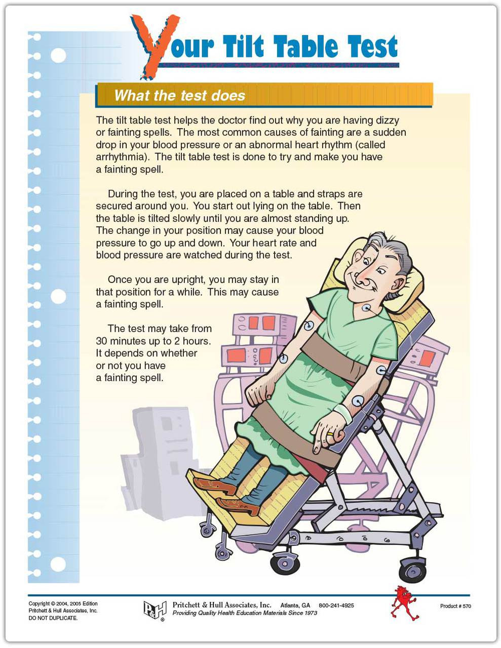 Learning About Your Tilt Table Test Pritchett and Hull