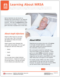 Learning about MRSA - front side