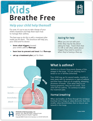 Kids Breathe Free! Asthma Tearpad (50 sheets per pad) (618B) - page 1