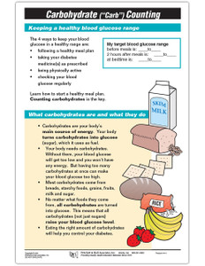Carb Counting Large Print Tearpad (50 sheets per pad) (414A) - front side