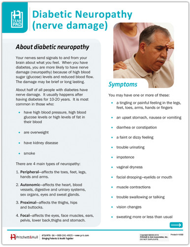 Diabetic Neuropathy Tearpad Side 1