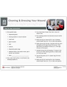 Cleaning & Dressing Your Wound Tearpad (50 sheets per pad) (559) - front side