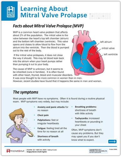 Mitral Valve Prolapse Tearpad (398A) - front side