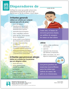Spanish Ped Asthma Triggers Tearpad (50 sheets per pad) (290AS) - front side
