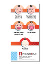 Pain Scale Cards-Lanyard Size (4.25 x 2.06 inches) Pack of 10 cards (644) - back side
