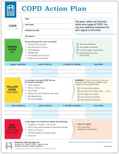 COPD Action Plan Tearpad (50 sheets per pad) (651) - front side