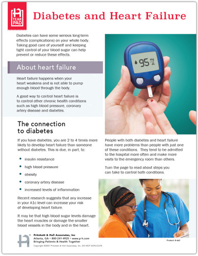 Diabetes and Heart Failure Tear Sheet (662) - front side