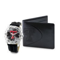 Texas Tech Red Raiders NCAA Mens Leather Watch and Wallet Gift Set