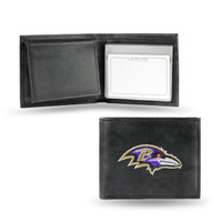 Baltimore Ravens Embroidered Billfold Leather Wallet