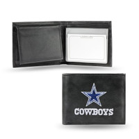 Dallas Cowboys Embroidered Billfold Leather Wallet